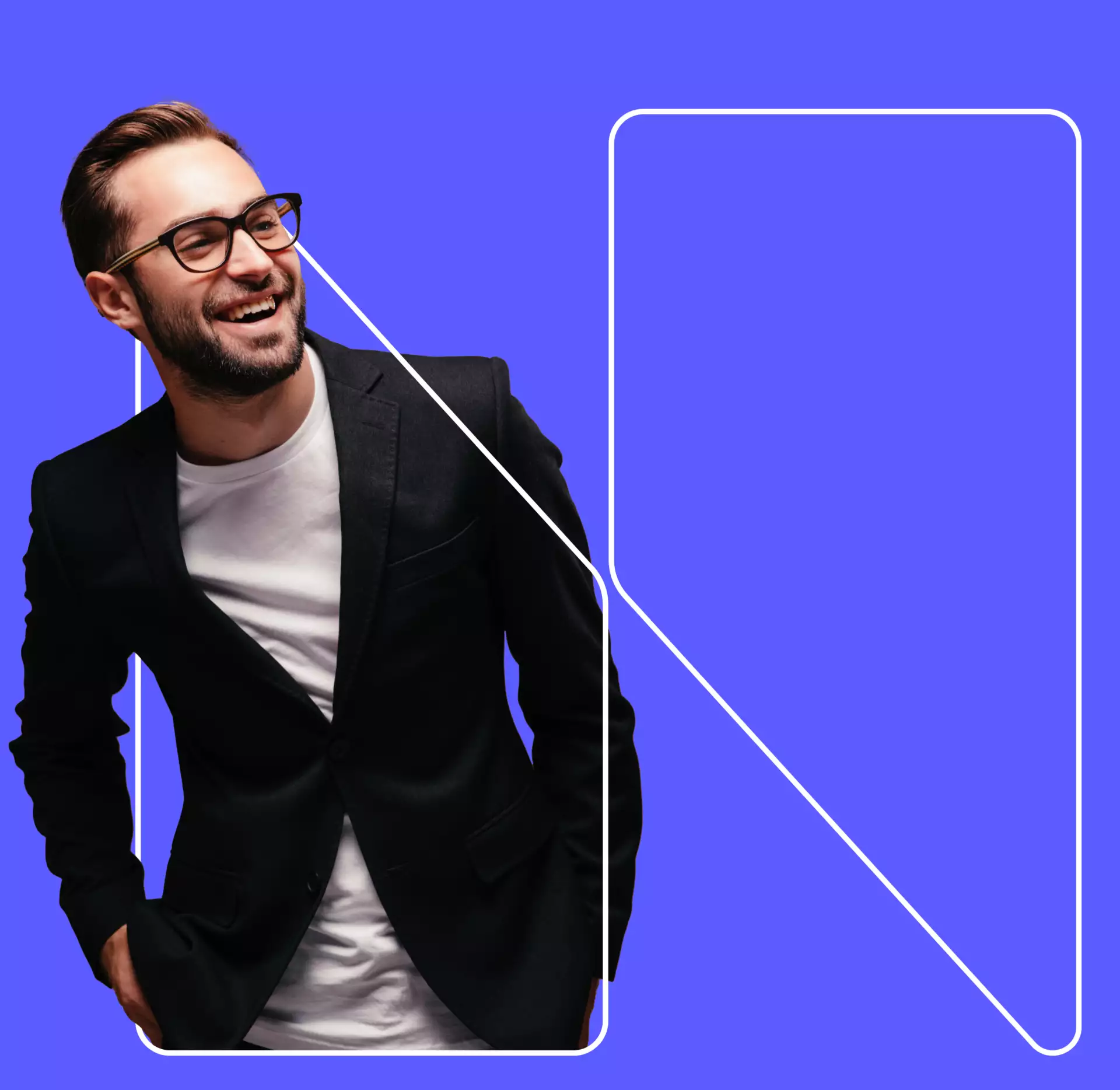 Nexler man met bril die lacht